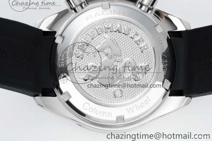 0304 ZipUp Speedmaster Racing Master SS HKF Best Edition Gray Black Dial on Black Rubber Strap A 7811